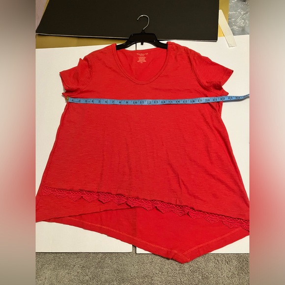 Nantucket Red Westbound Scoop Neck Sharkbite Hi-Lo Tee PXL - Picture 7 of 8